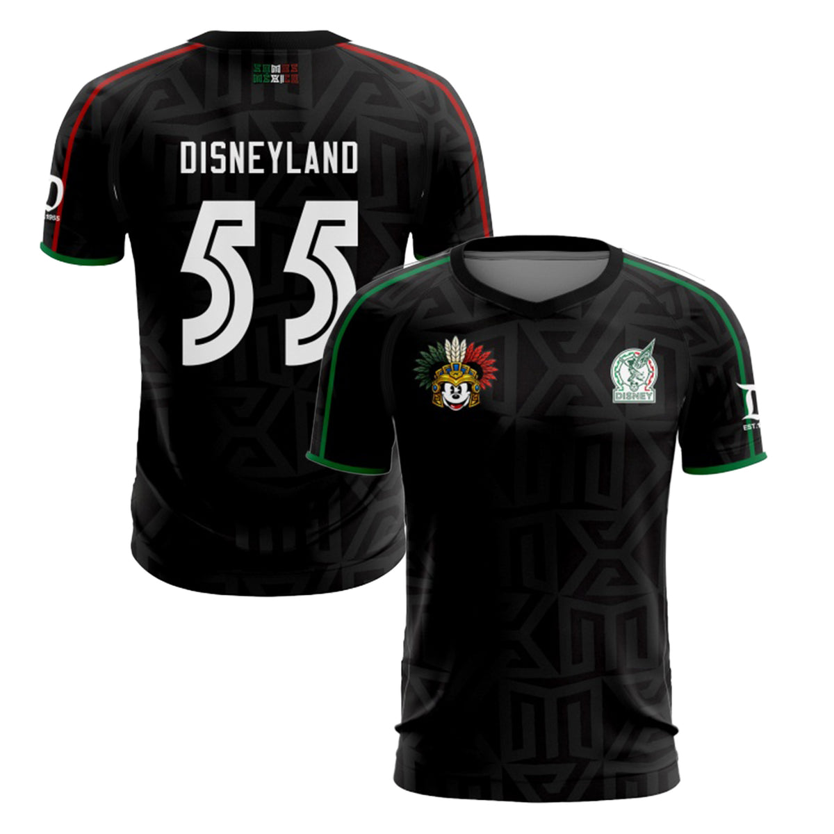 Mexico Soccer Jersey (Black) fitted style