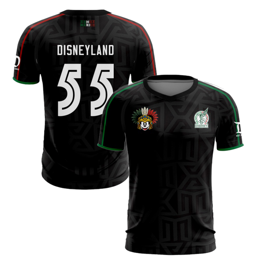 Disneyland (Mexico Style) BLACK Soccer Jersey COLAB w/FLAMO.US