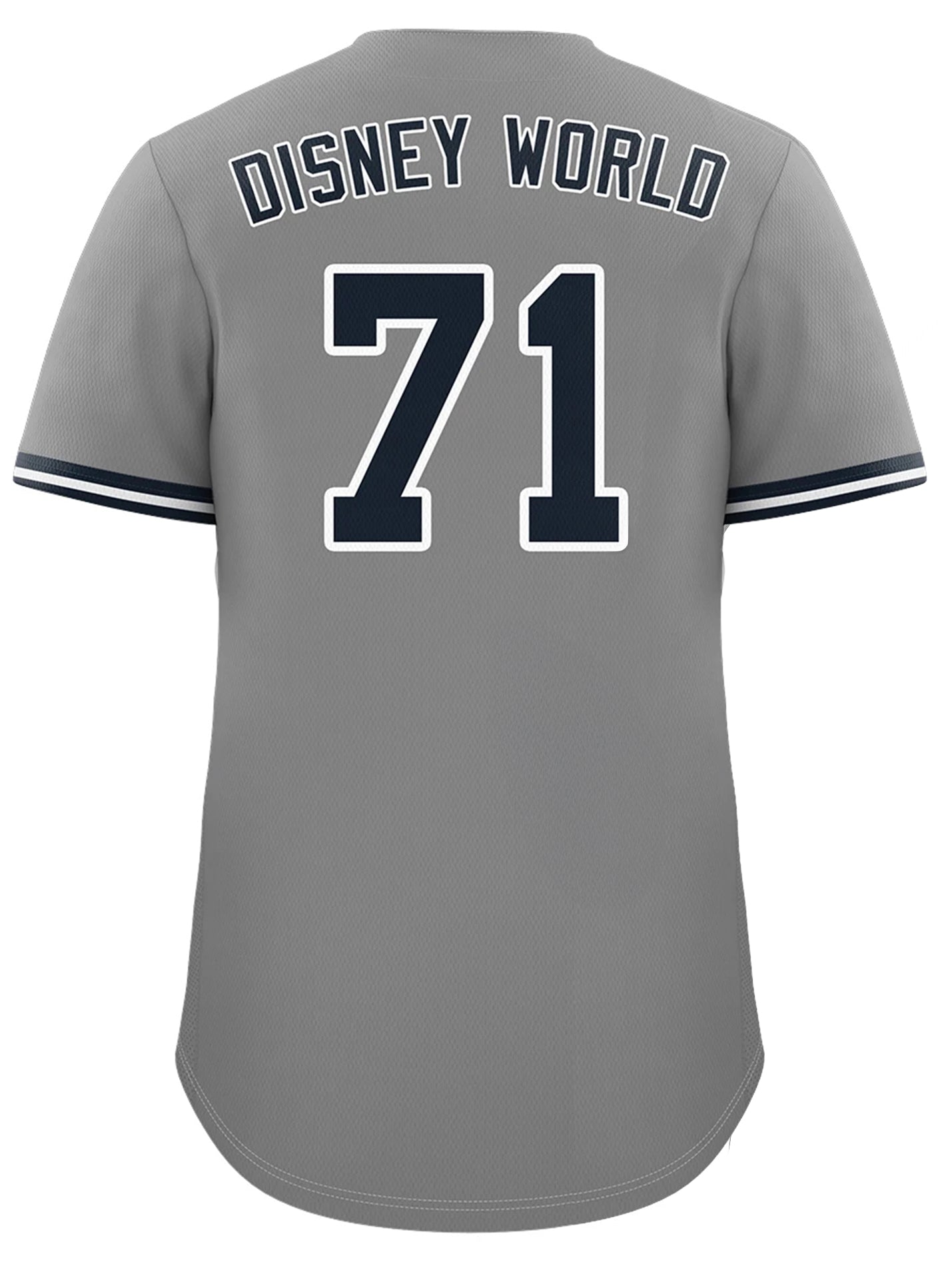 Disney World (Yankees Style) Embroidered Baseball Jersey