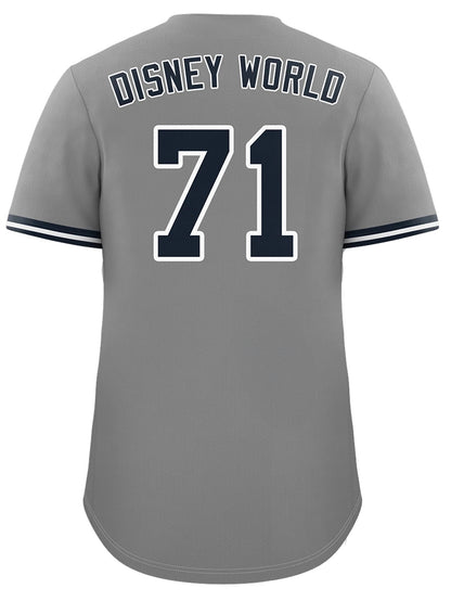 Disney World (Yankees Style) Embroidered Baseball Jersey