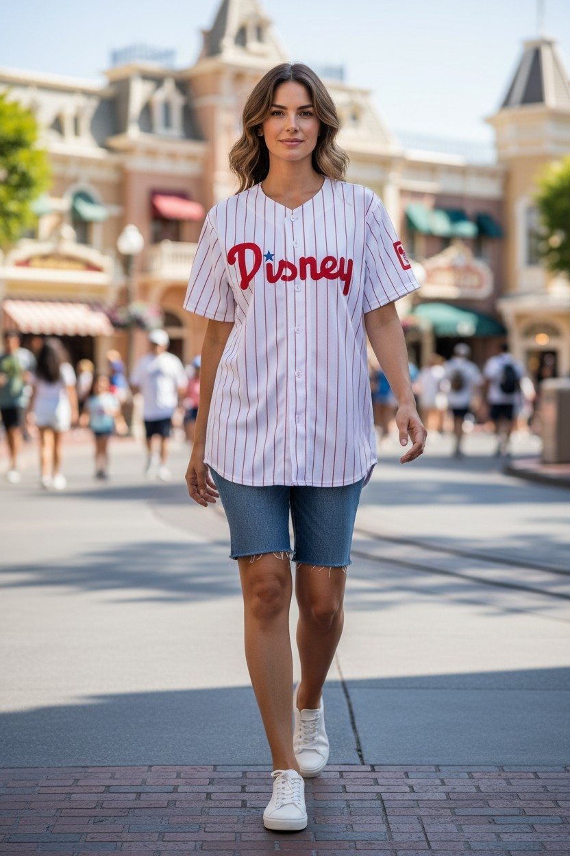 Baseball Jersey Embroidered Jersey (Phillies White)