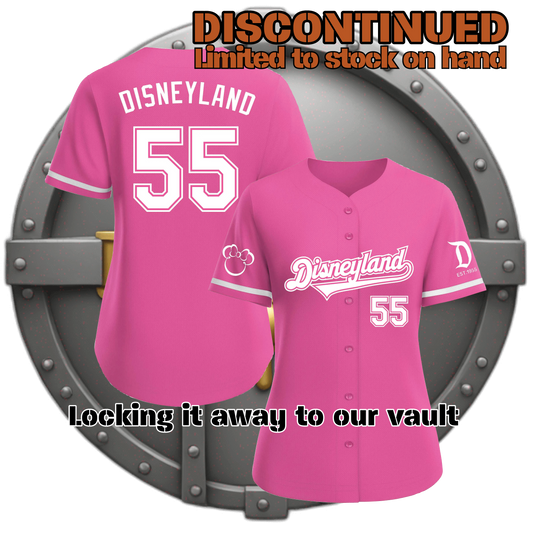 Disneyland Pink Baseball Jersey WOMEN'S EXCLUSIVE EDITION (Embroidered)