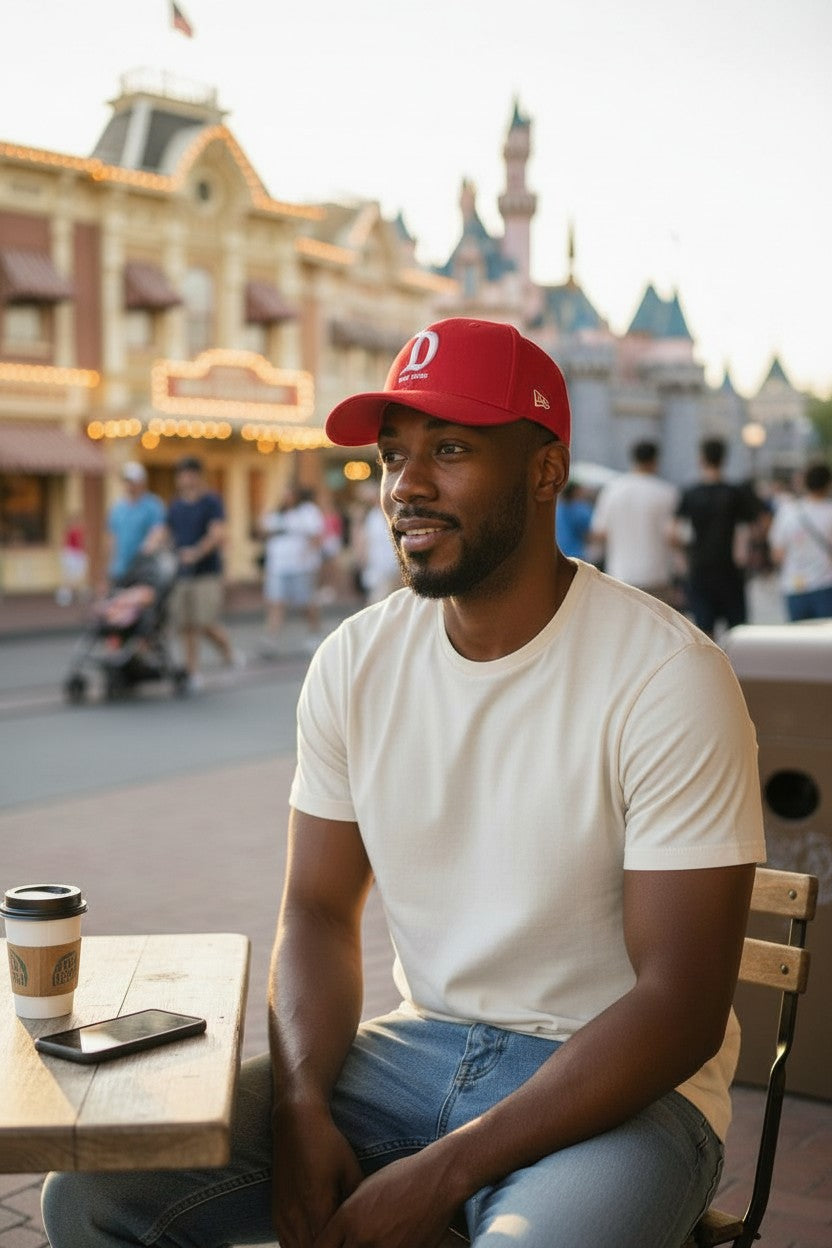 Disneyland Big "D" FlexFit Baseball Cap (RED)
