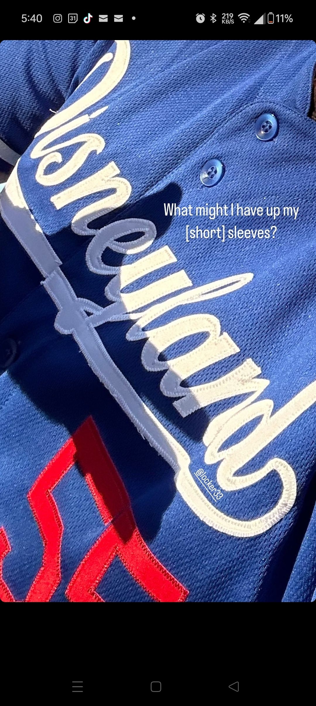 Baseball Jersey (Dodgers Blue)