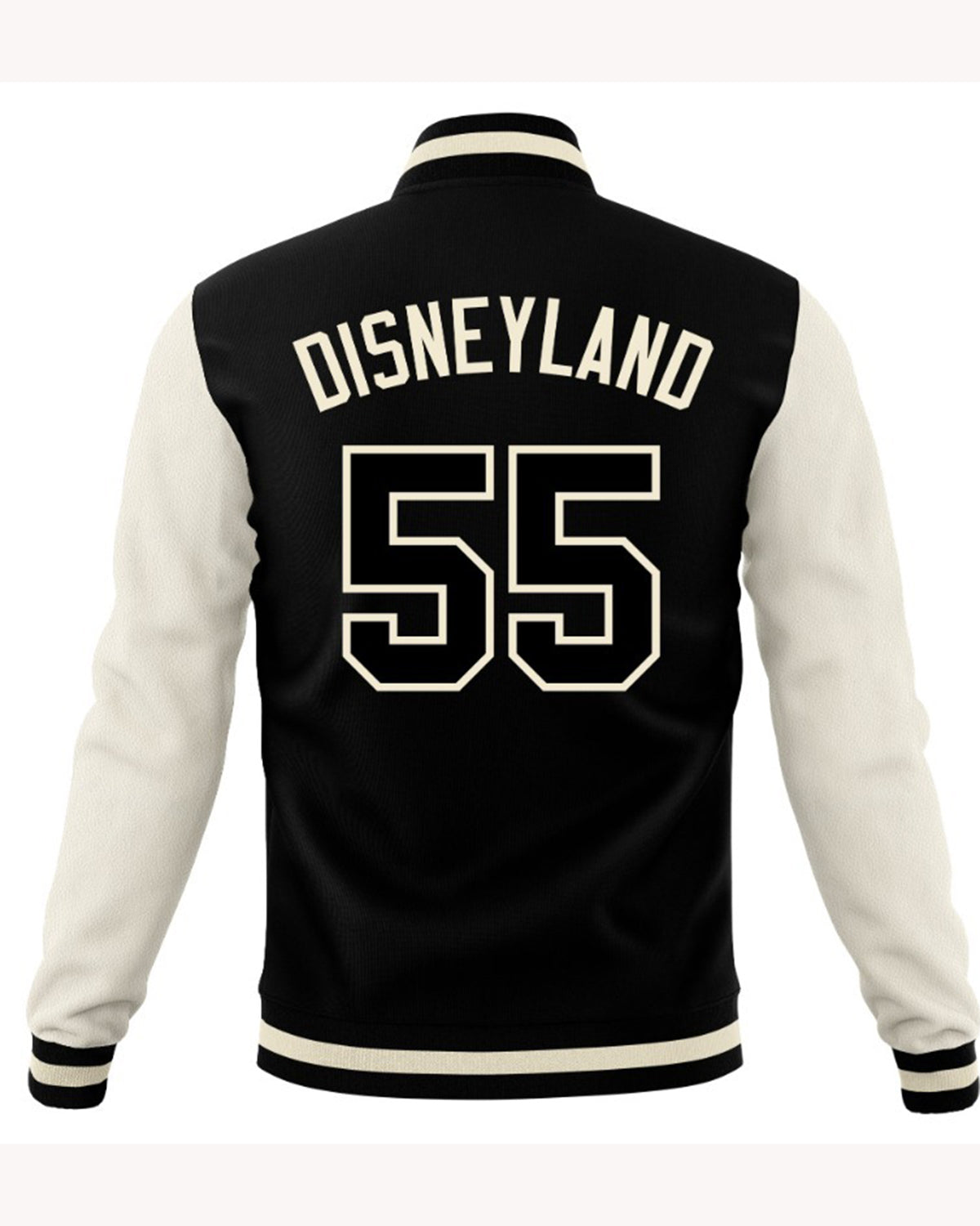 Disneyland Vintage Letterman Jacket w/stitched patches on TAN SLEEVES
