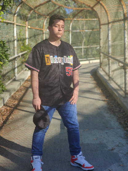 Disneyland Marquee Baseball Jersey (Embroidered) BLACK