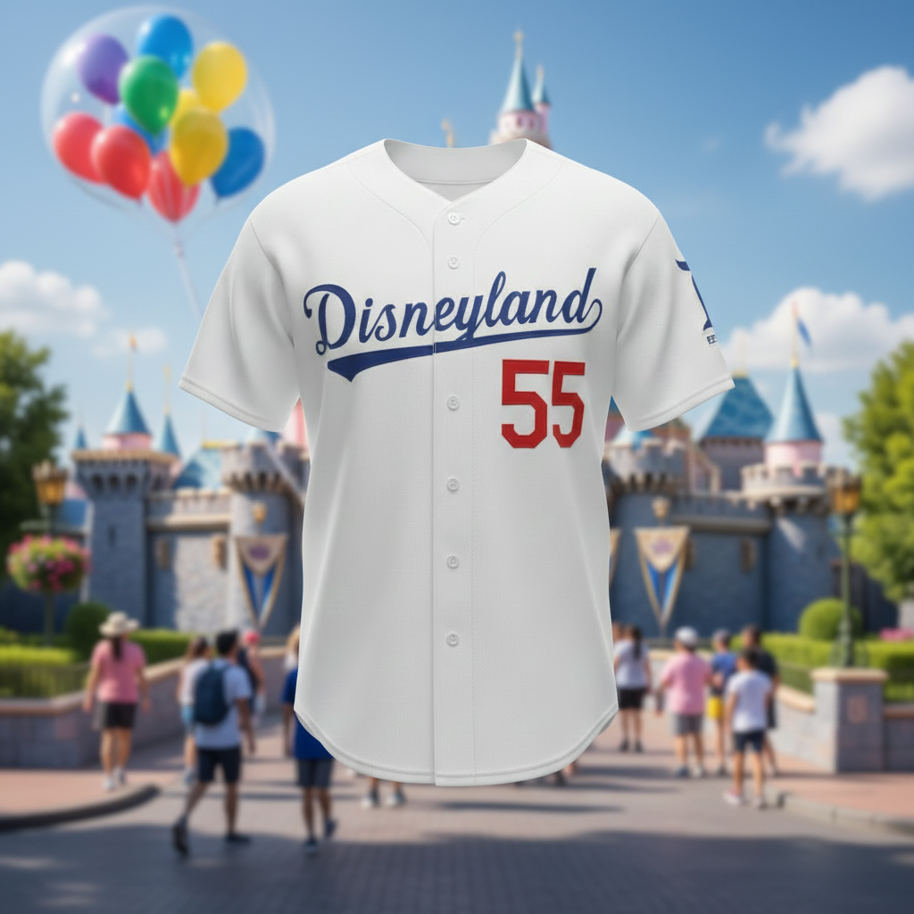 Disneyland Baseball Jersey (Dodgers White)