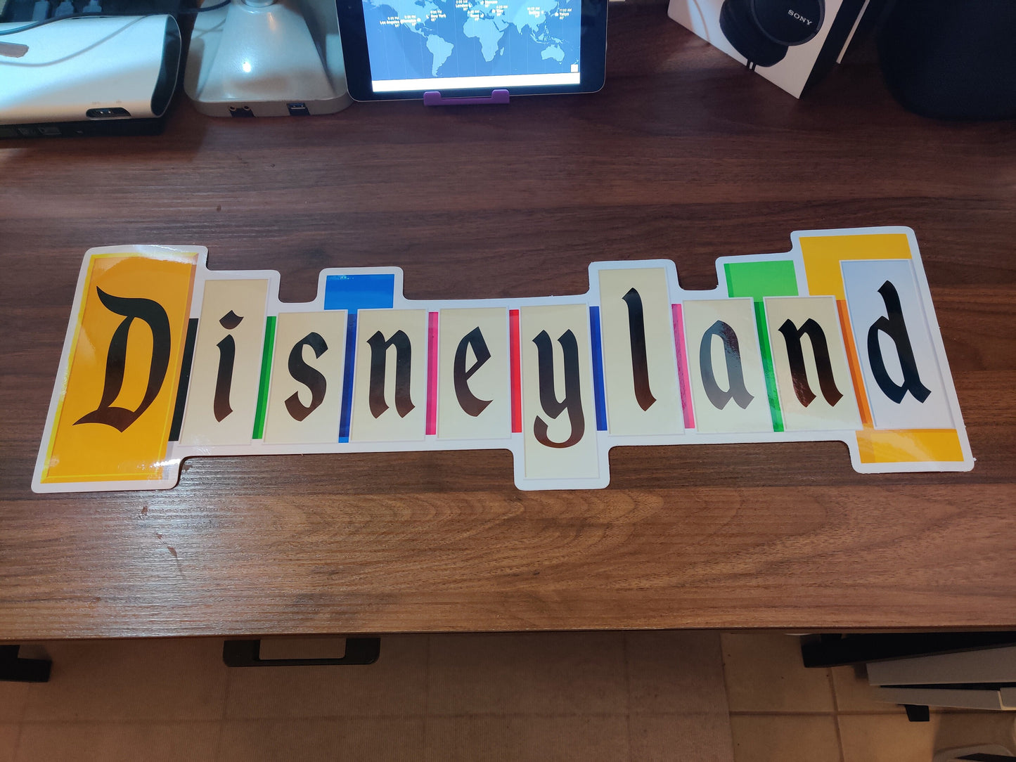 Disneyland Sign Vinyl Sticker - 24" vinyl sticker - INDOOR or OUTDOOR