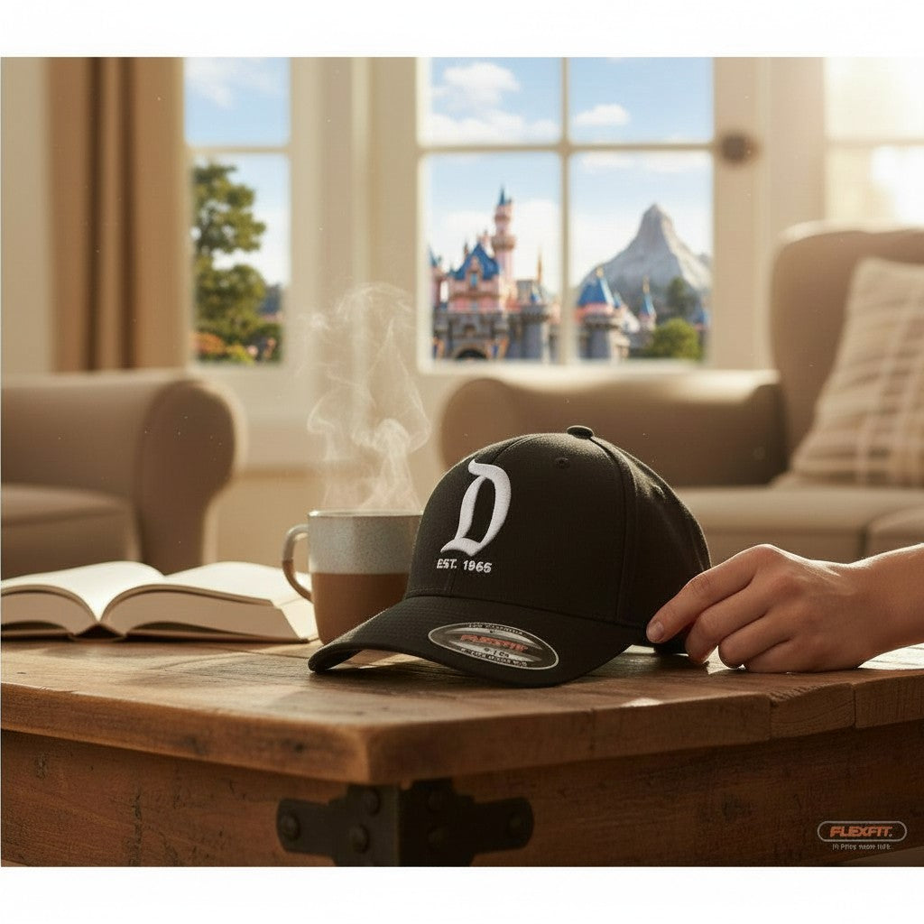 Disneyland Big "D" FlexFit Baseball Cap (Black)
