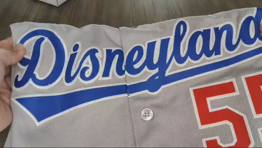 Disneyland Embroidered Baseball Jersey (Dodgers Gray) – Locker 33