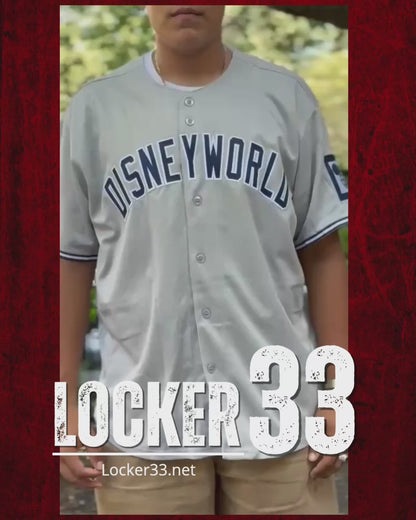 Disney World (Yankees Style) Embroidered Baseball Jersey